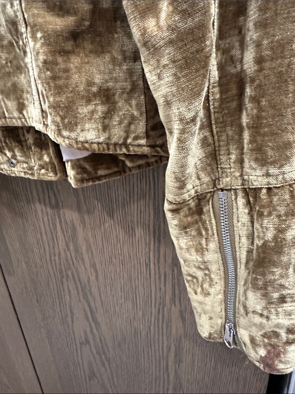 Free People Gold Velvet Moto Jacket - Picture 8 of 9